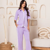 Plum Wave Pyjama Set