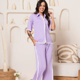 Plum Wave Pyjama Set