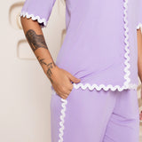 Plum Wave Pyjama Set