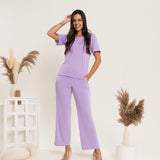 Plum T-shirt Pyjama Set