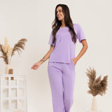 Plum T-shirt Pyjama Set