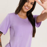 Plum T-shirt Pyjama Set