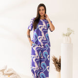 LILAC SWIRLS T-SHIRT Pajama Set