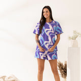 LILAC SWIRLS T-SHIRT SHort SET