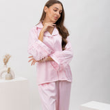 Rosette Feather Satin Set