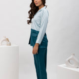 Teal Magic Dual Tone Satin Set