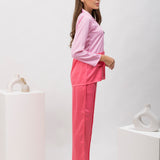 Rosy Mist Dual Tone Satin Set