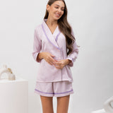 Purple Aura Dual Tone Satin Sh Set