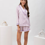Purple Aura Dual Tone Satin Sh Set