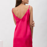 Magenta Haze Satin Camisole Slip