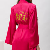 Magenta Haze Satin Robe