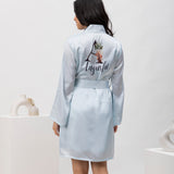 Blissfull Blue Satin Robe