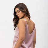 Dusty Mauve Lace Full Length Satin Robe Set