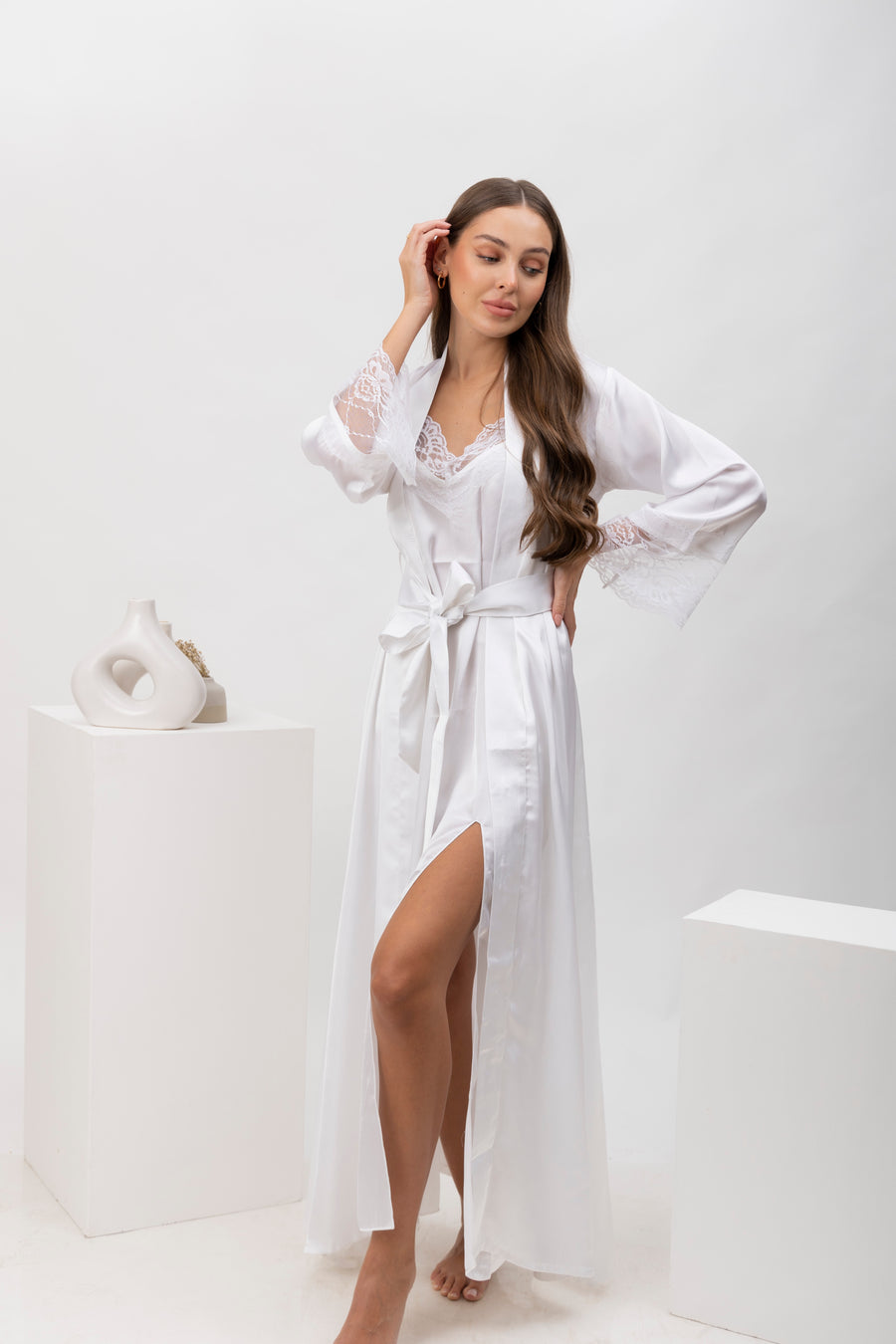 Full length satin clearance robes