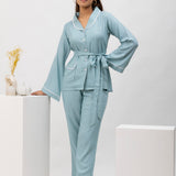 Turqoise Treat Cotton Pj Set