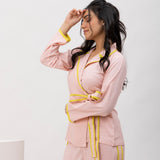 Pink Lime Wrap Around Cotton Pj Set