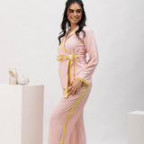 Pink Lime Wrap Around Cotton Pj Set
