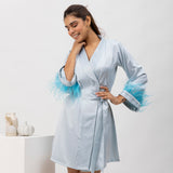 Dream Feather Satin Robe