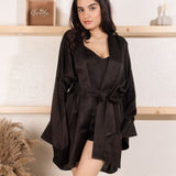 Dark Night Affair Satin Luxe Robe